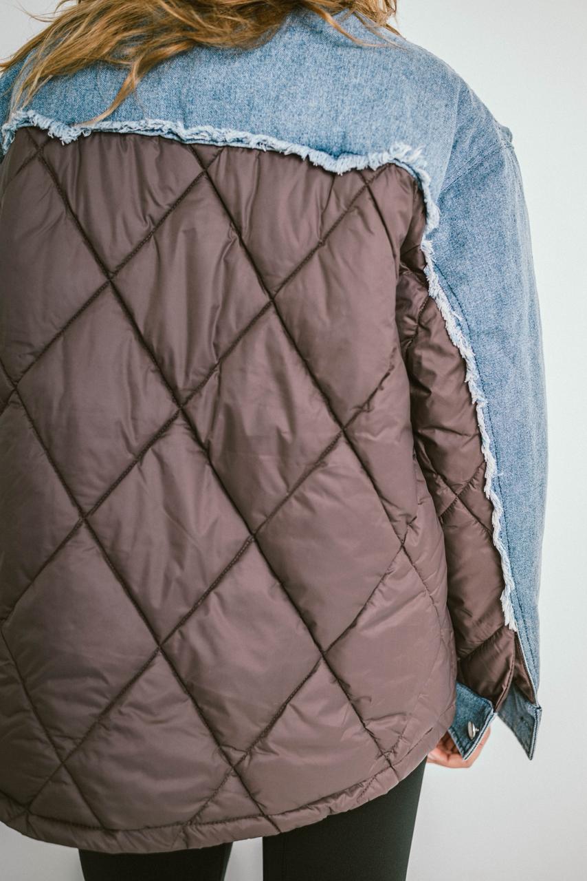 Jacket Waterproof Denim mix Brown