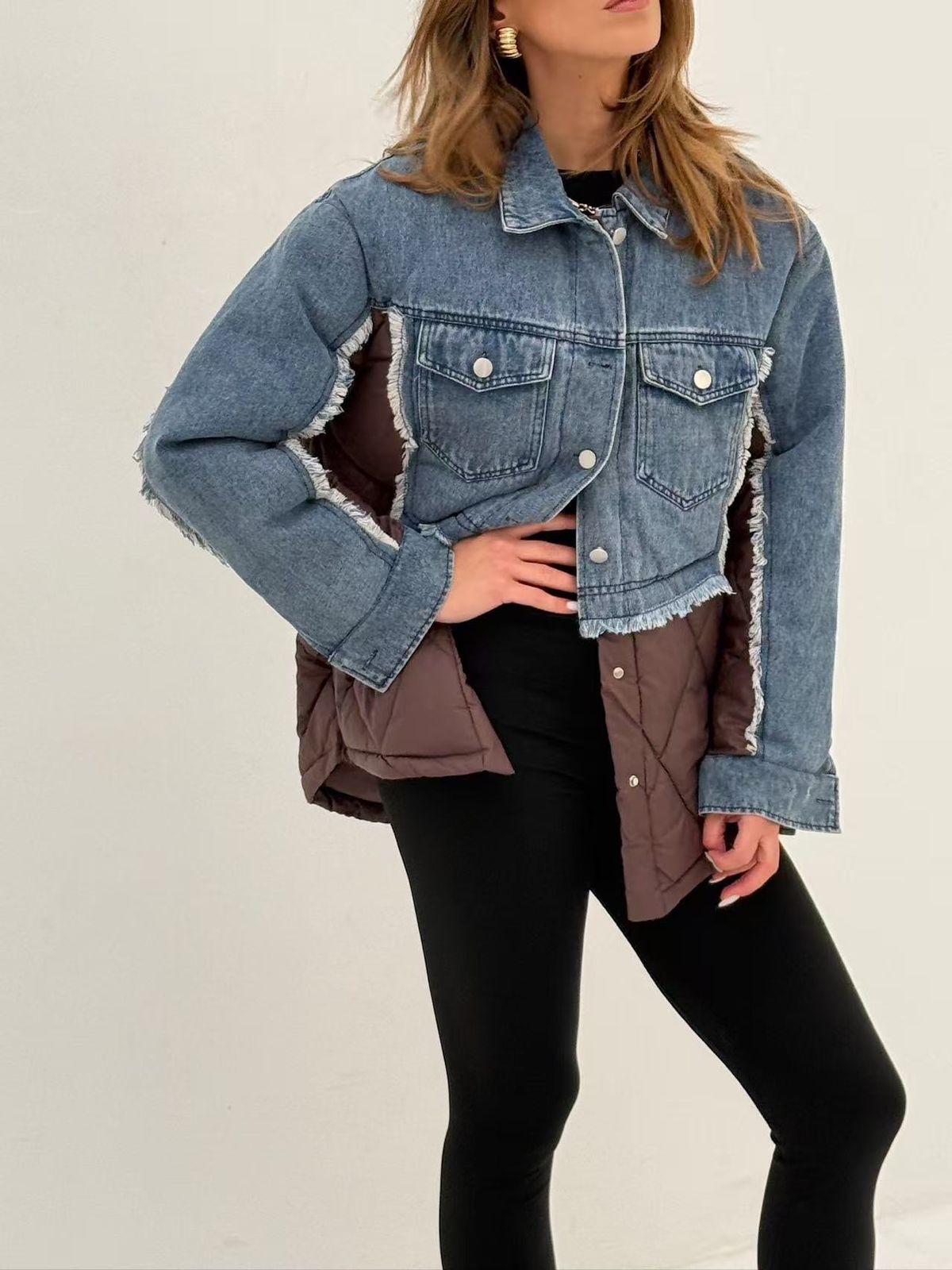 Jacket Waterproof Denim mix Brown