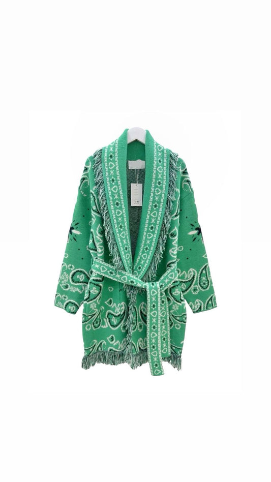 Bandana Cardigan green