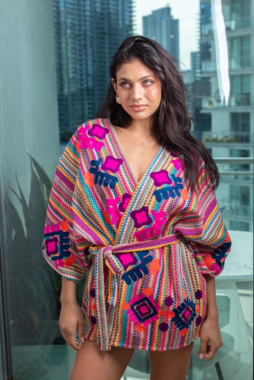 Jacket embroidery colorful