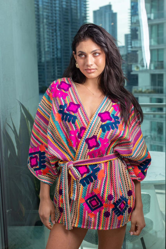 Jacket embroidery colorful