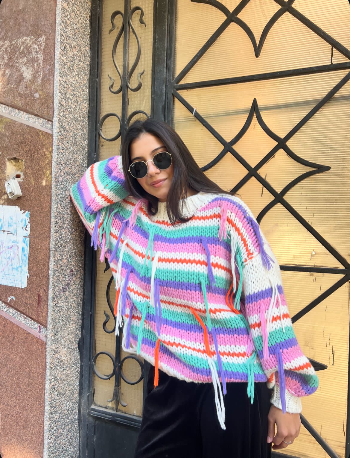 Crochet fringes colors