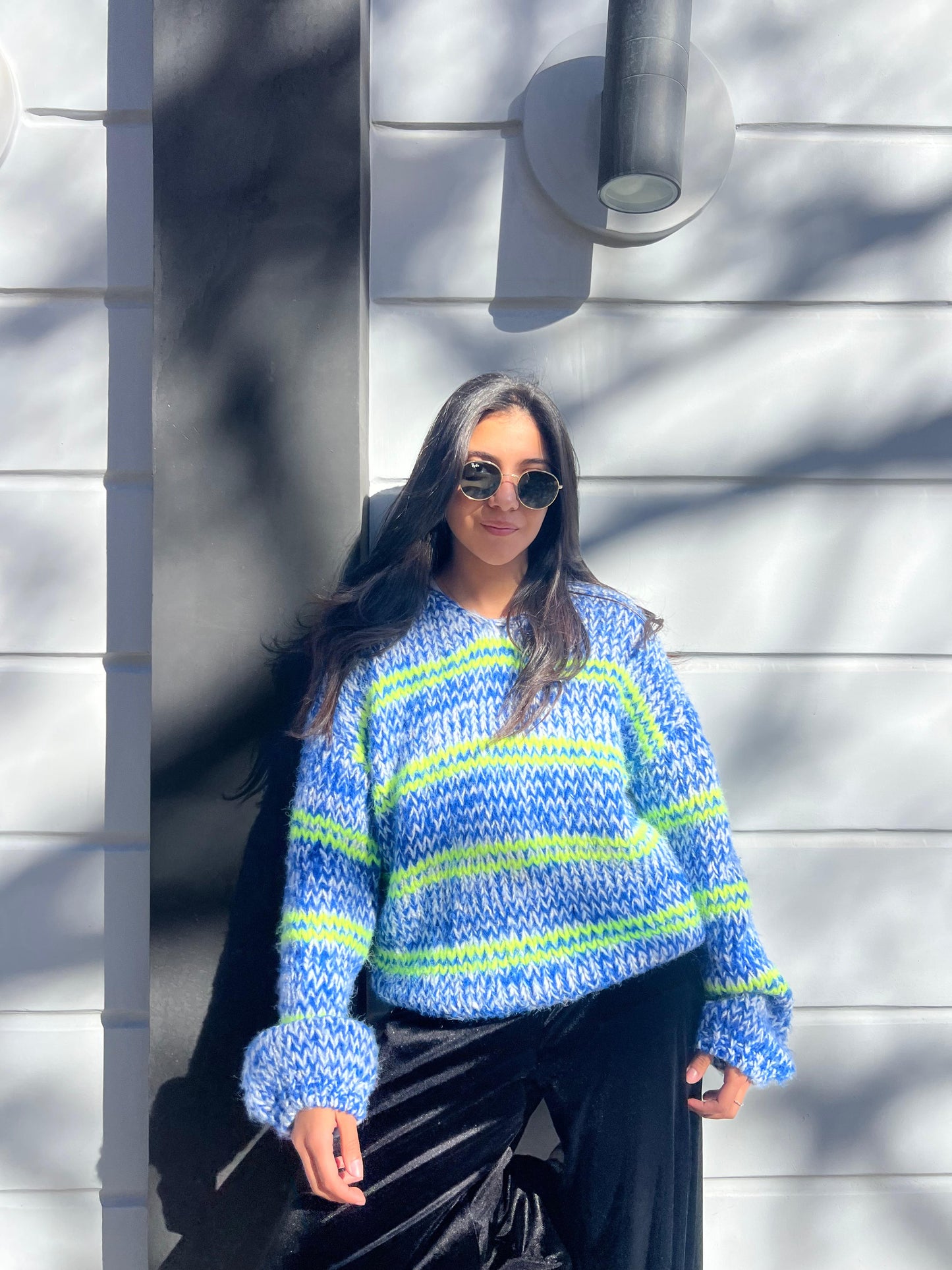 Crochet blue green