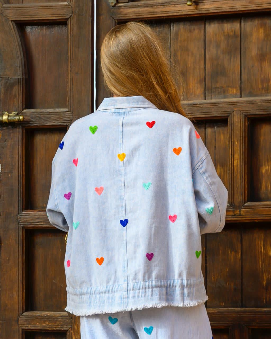 Jacket blue hearts