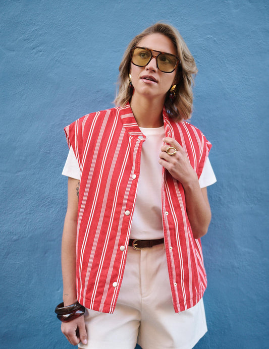 Vest stripe red