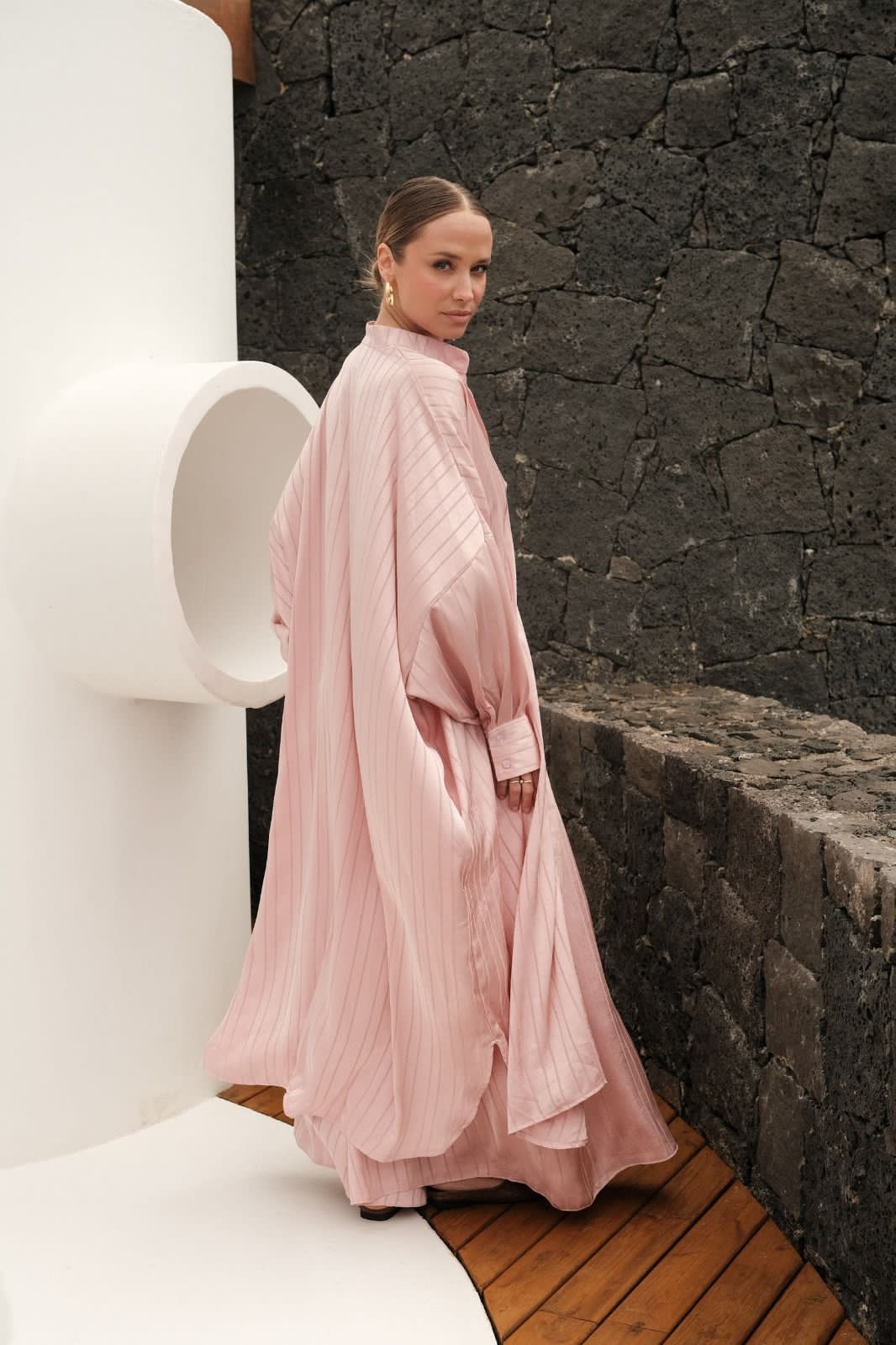 Set pink soft silk