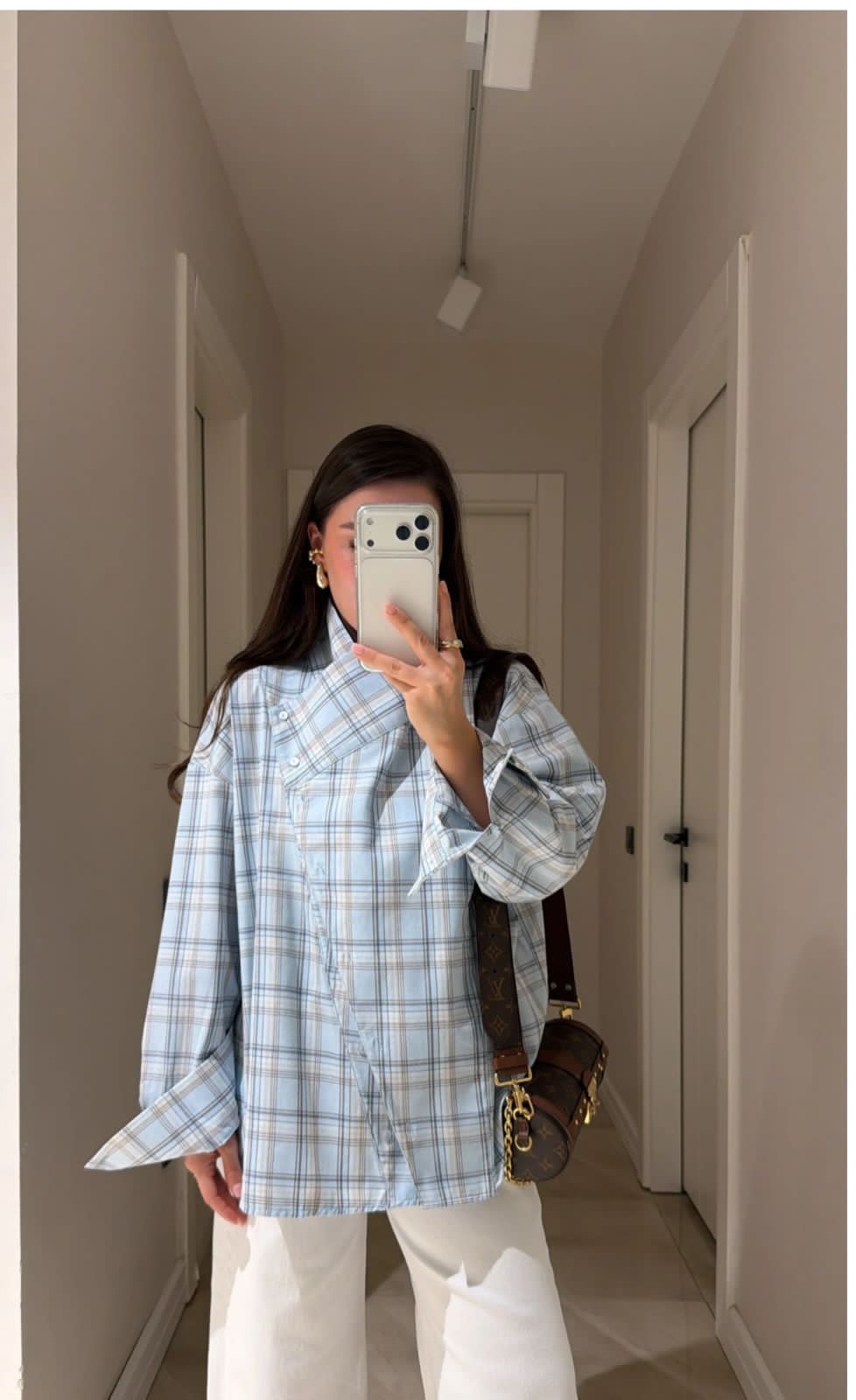 Shirt blue checkered