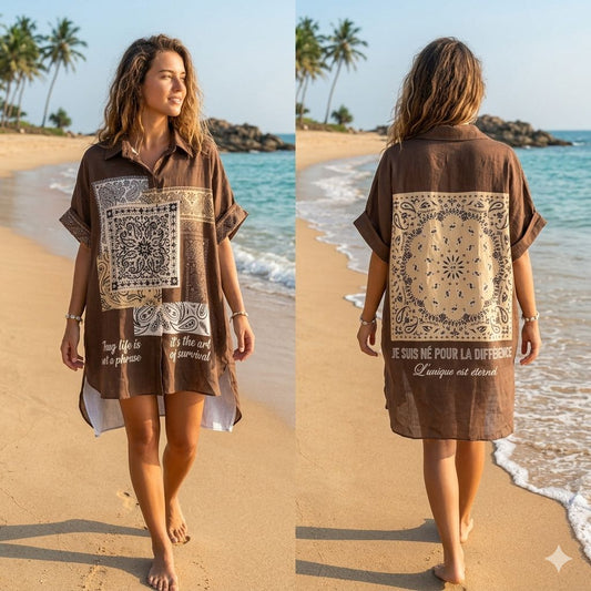 Bandana shirt brown