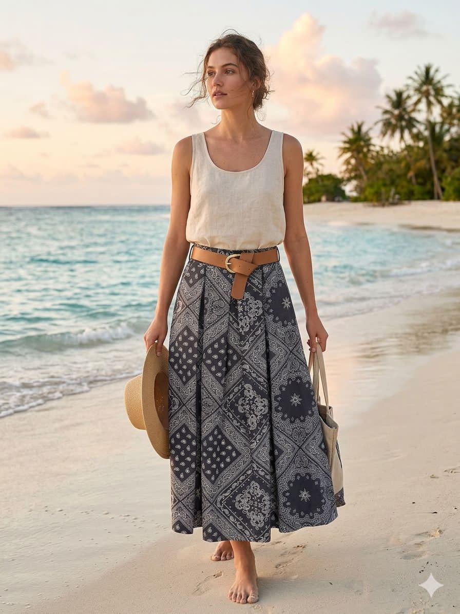 Skirt bandana belt aroma black
