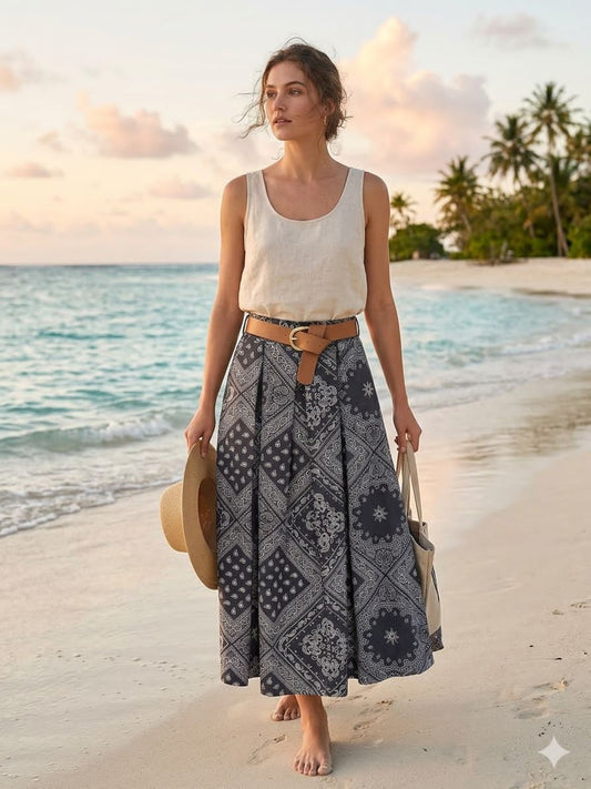 Skirt bandana belt aroma black