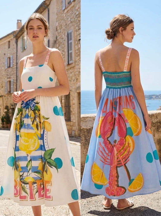 Colorful long print dress Nos pattern 2