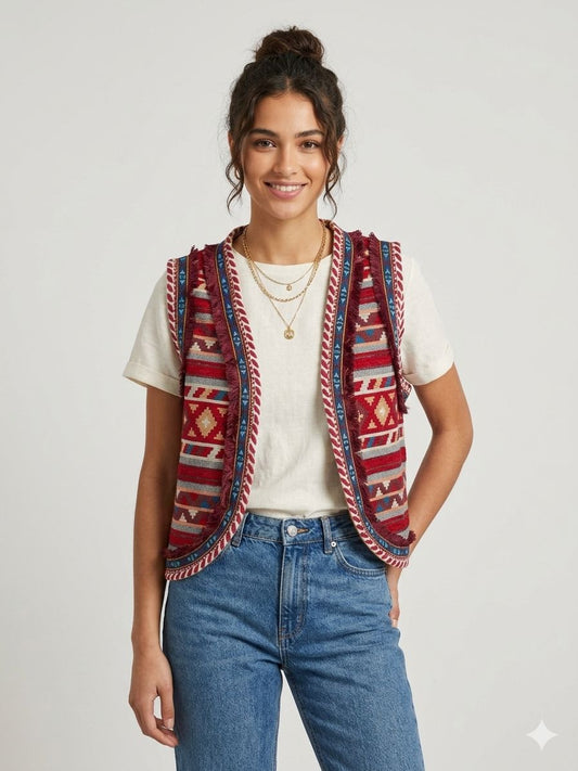 Vest handmade embroidery