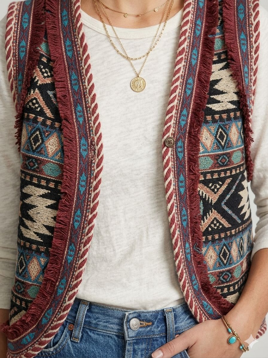 Vest handmade embroidery