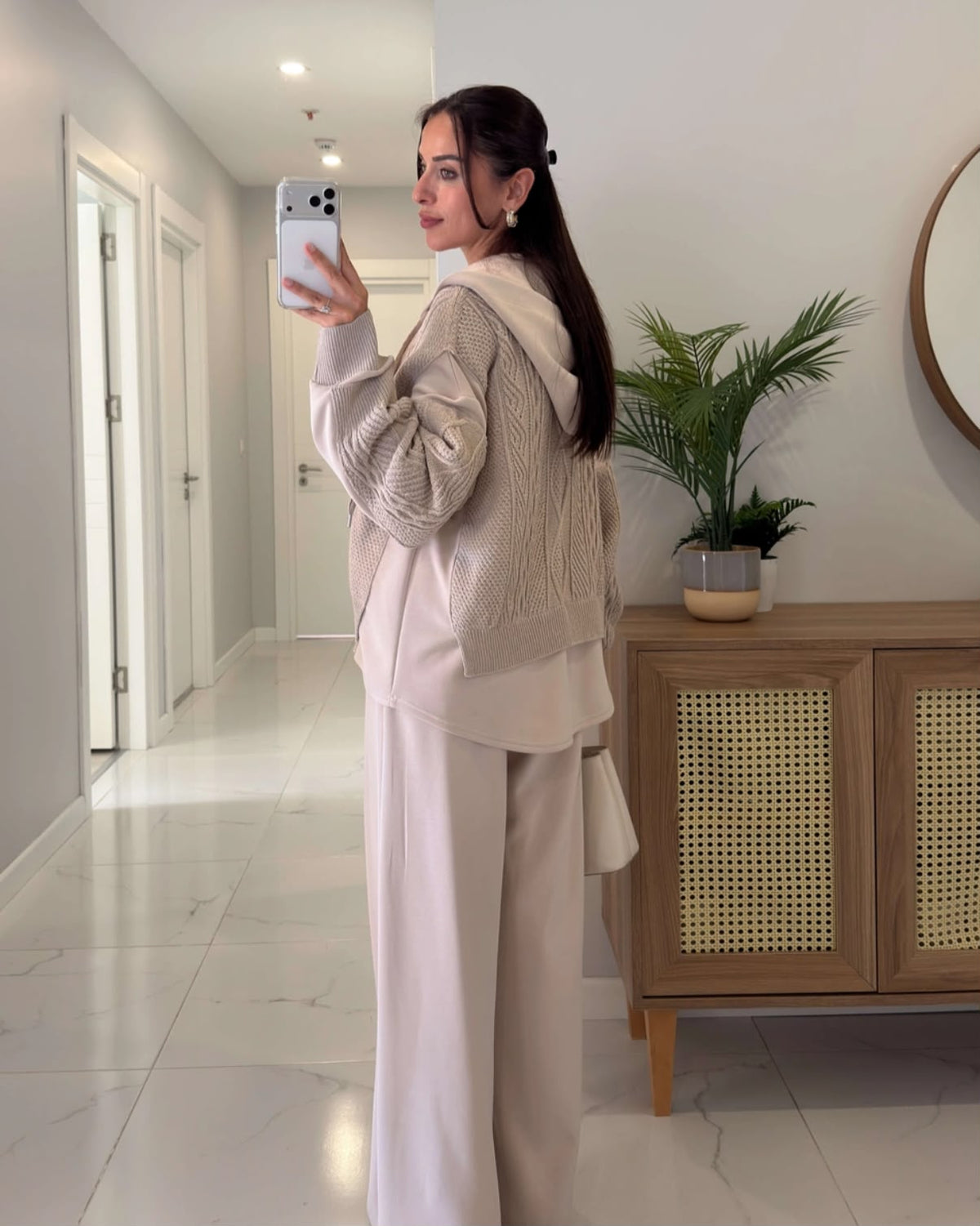 Set knit mix beige