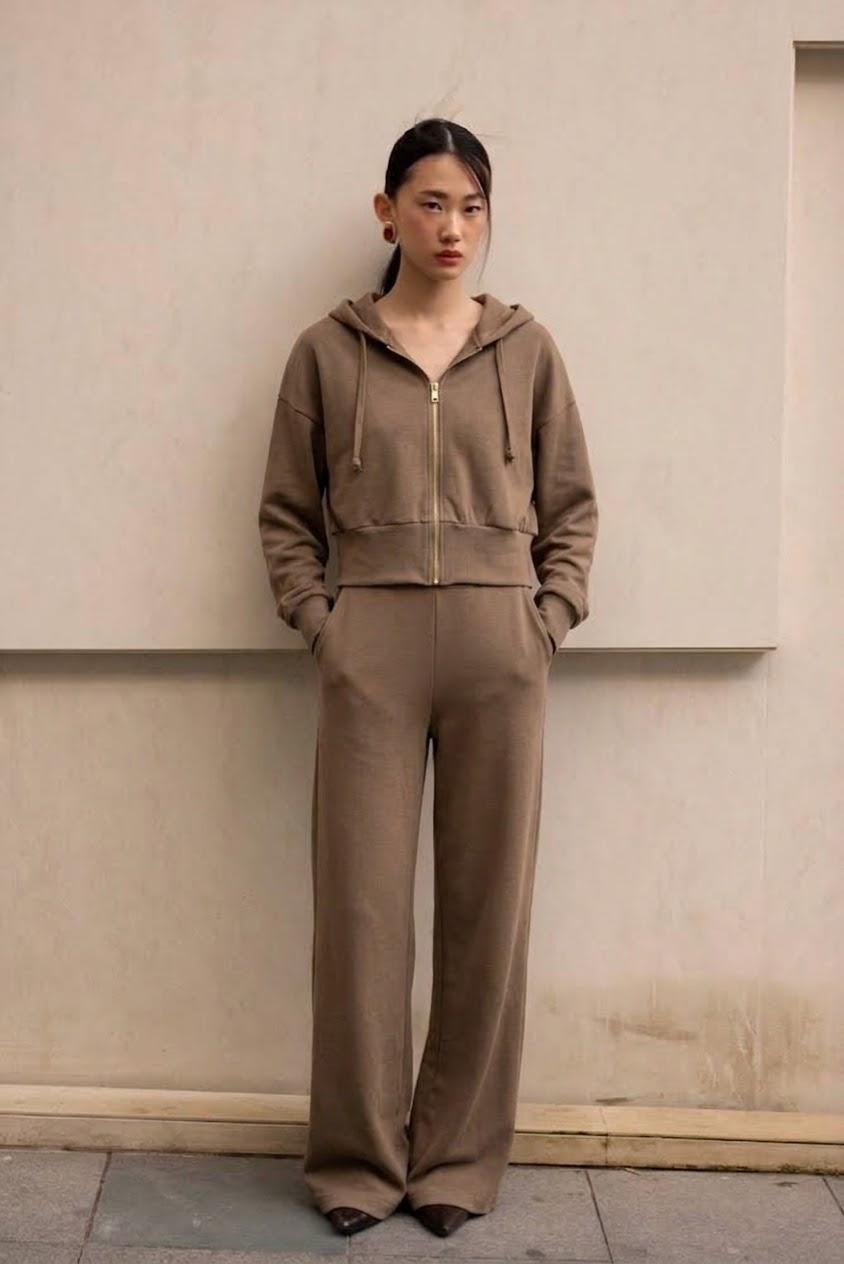 Set cafe plain suede