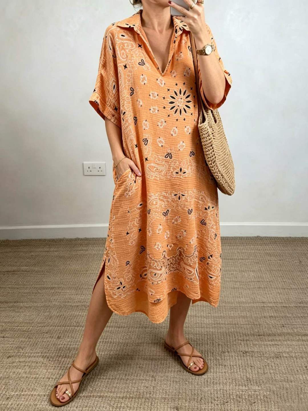 Shirt Dress bandana orange