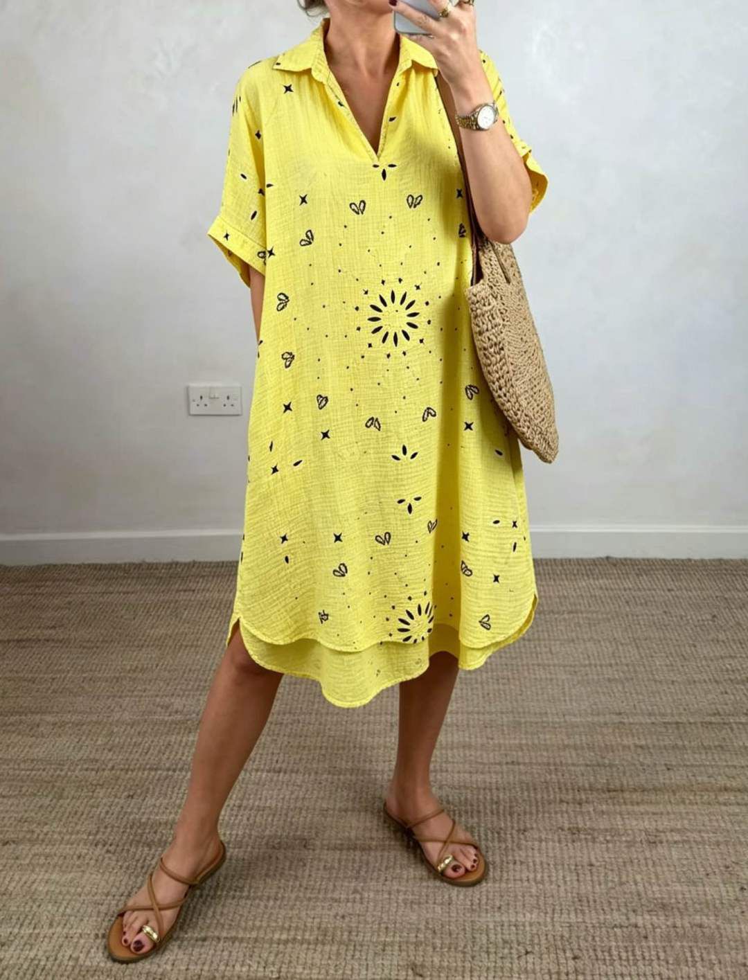 Shirt Dress bandana yellow