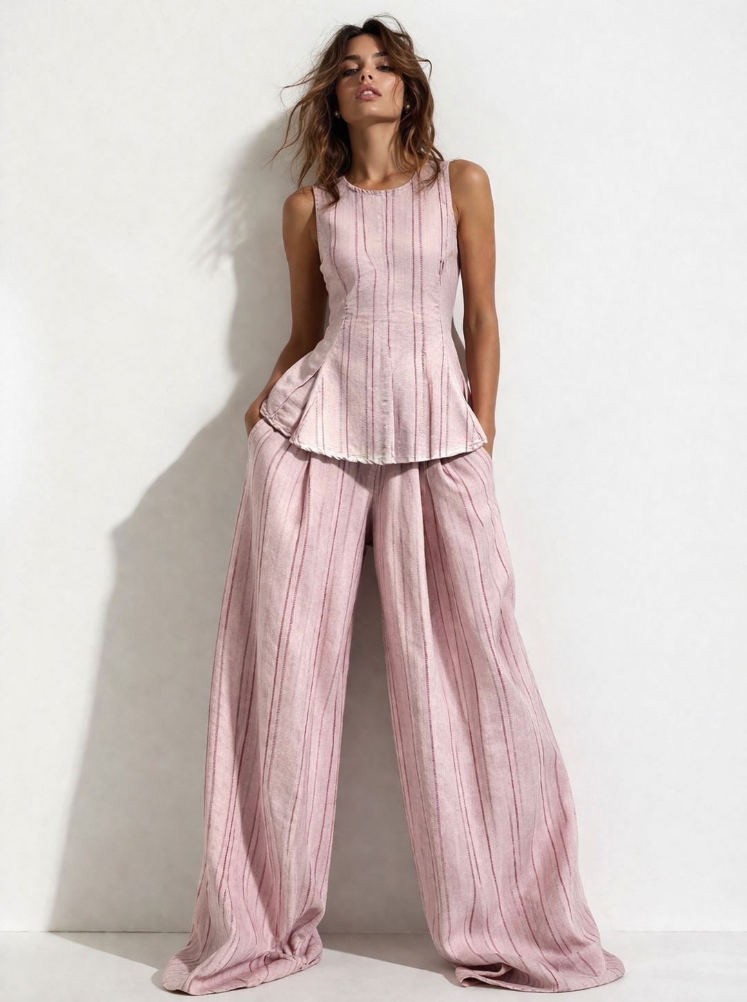 Set rose stripe