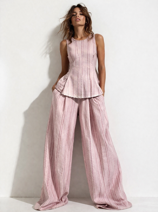 Set rose stripe