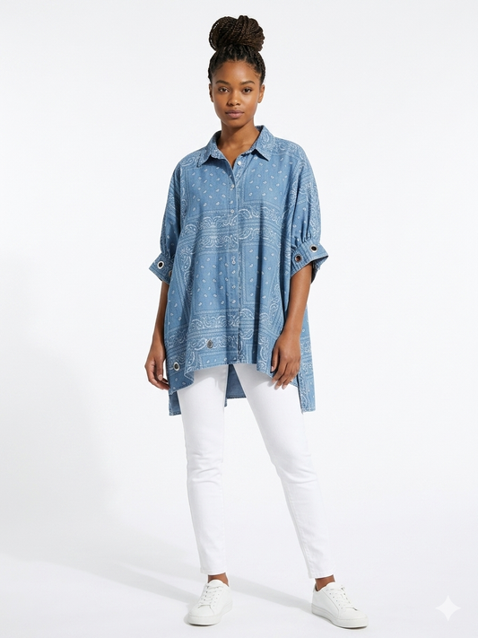 Shirt bandana blue