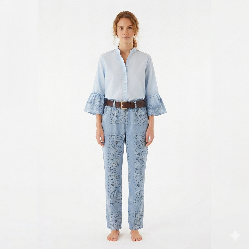 Pants bandana blue