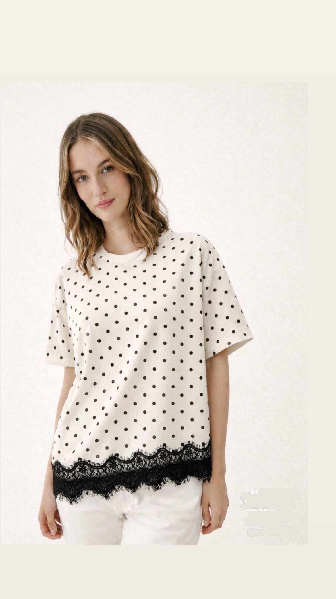 Shirt Polka lace