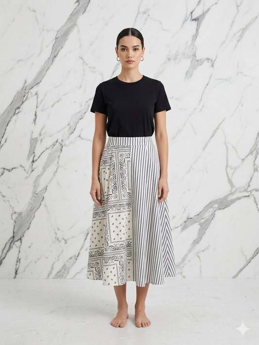 Skirt bandana stripe side