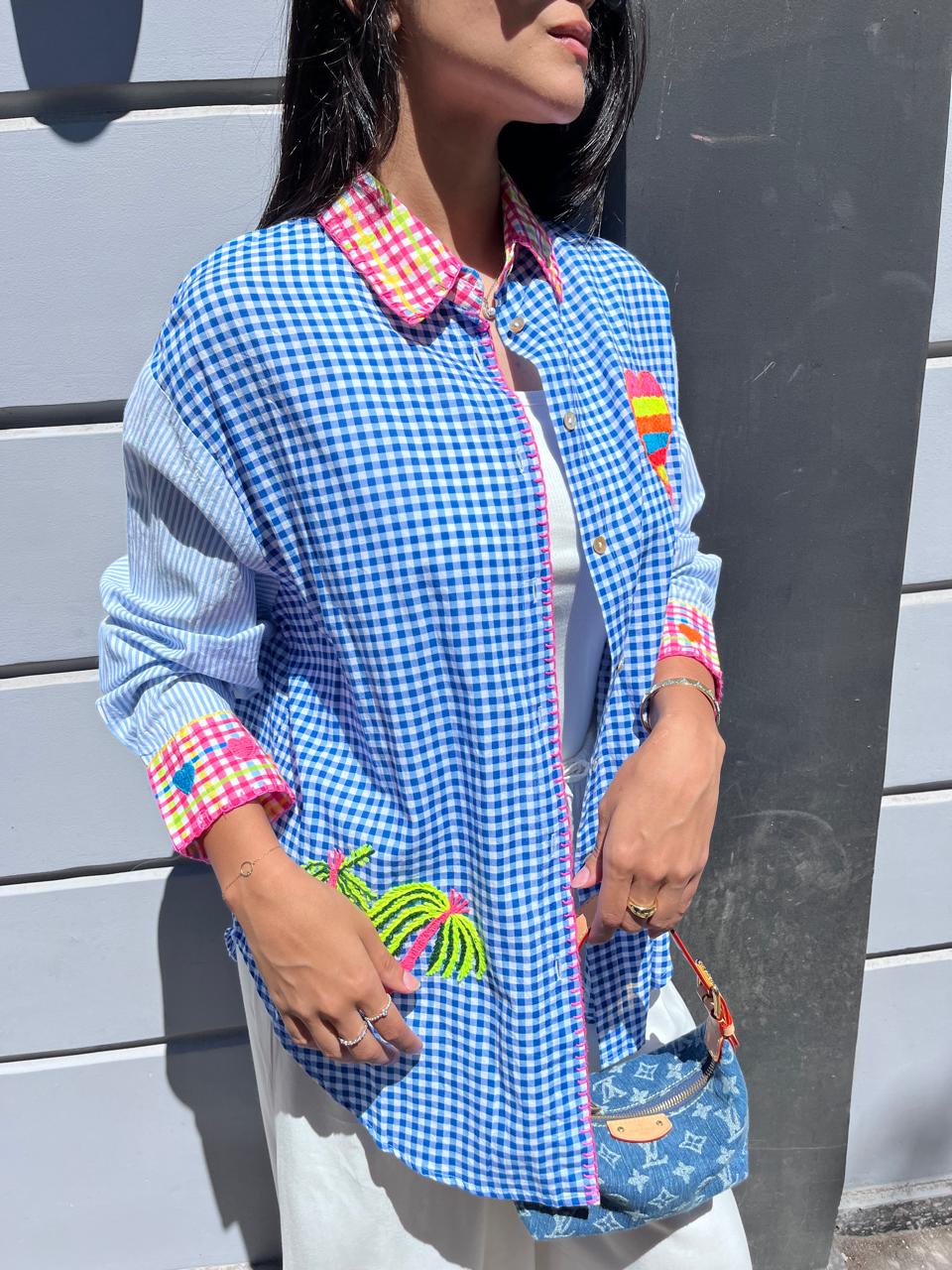 Shirt checkered blue