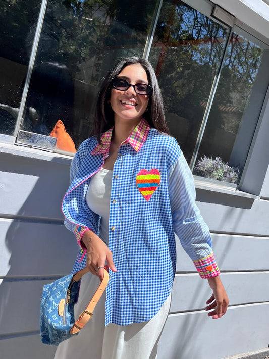 Shirt checkered blue