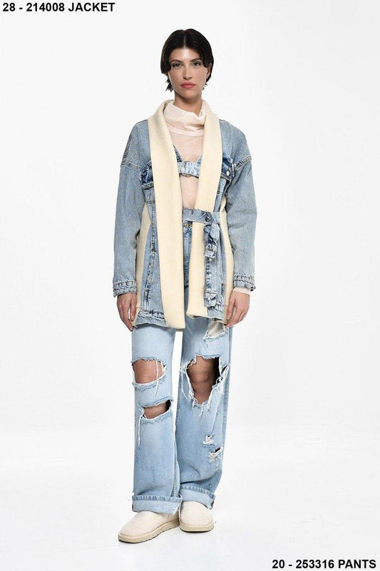 Denim x beige Jacket