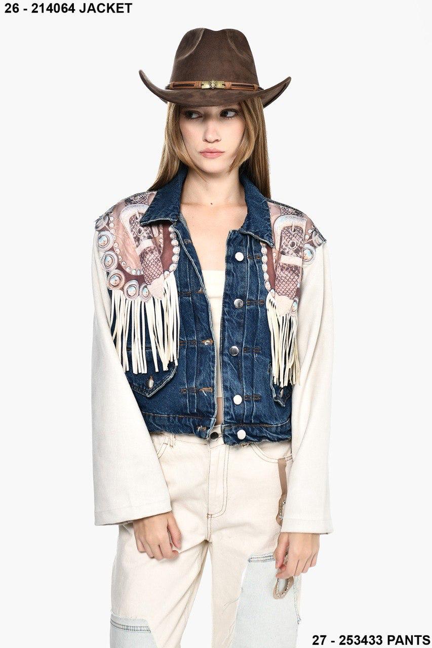 Denim Fringes Jacket DQ