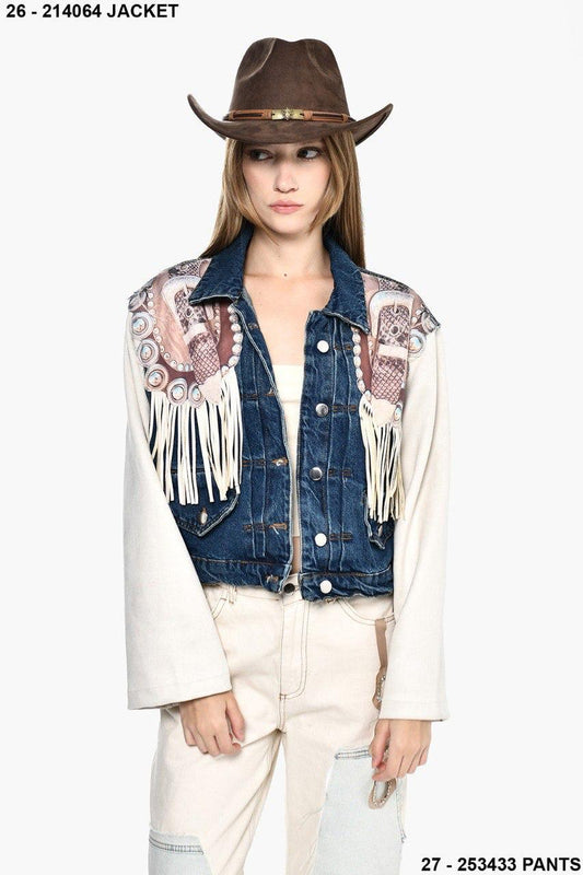 Denim Fringes Jacket DQ