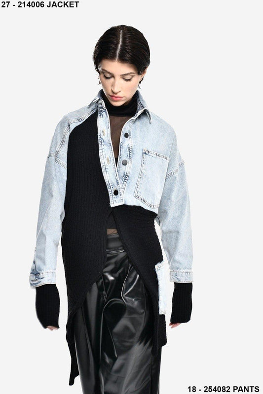 Denim x black jacket DQ