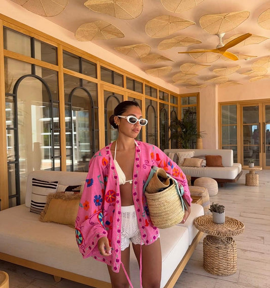 Jacket Embroidery pink