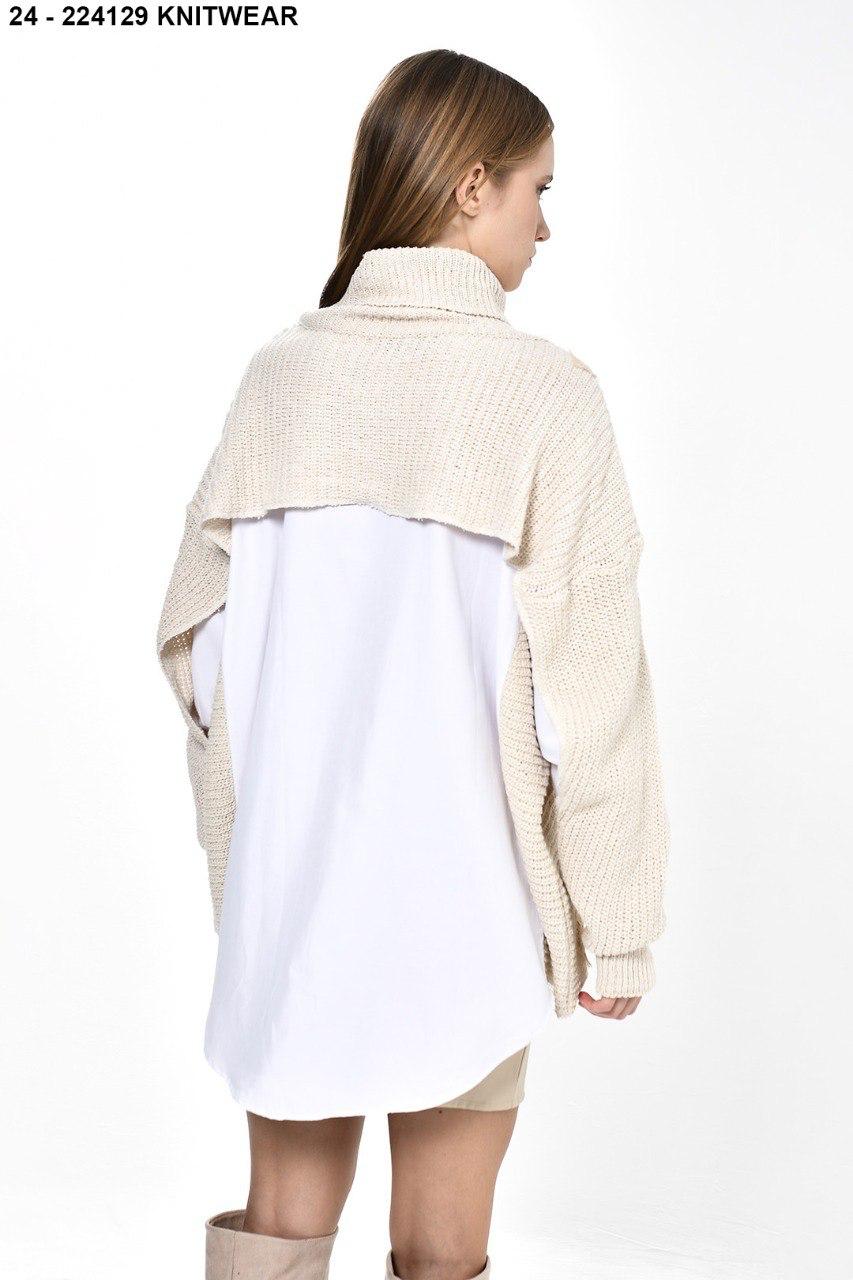 Shirt attached knit DQ