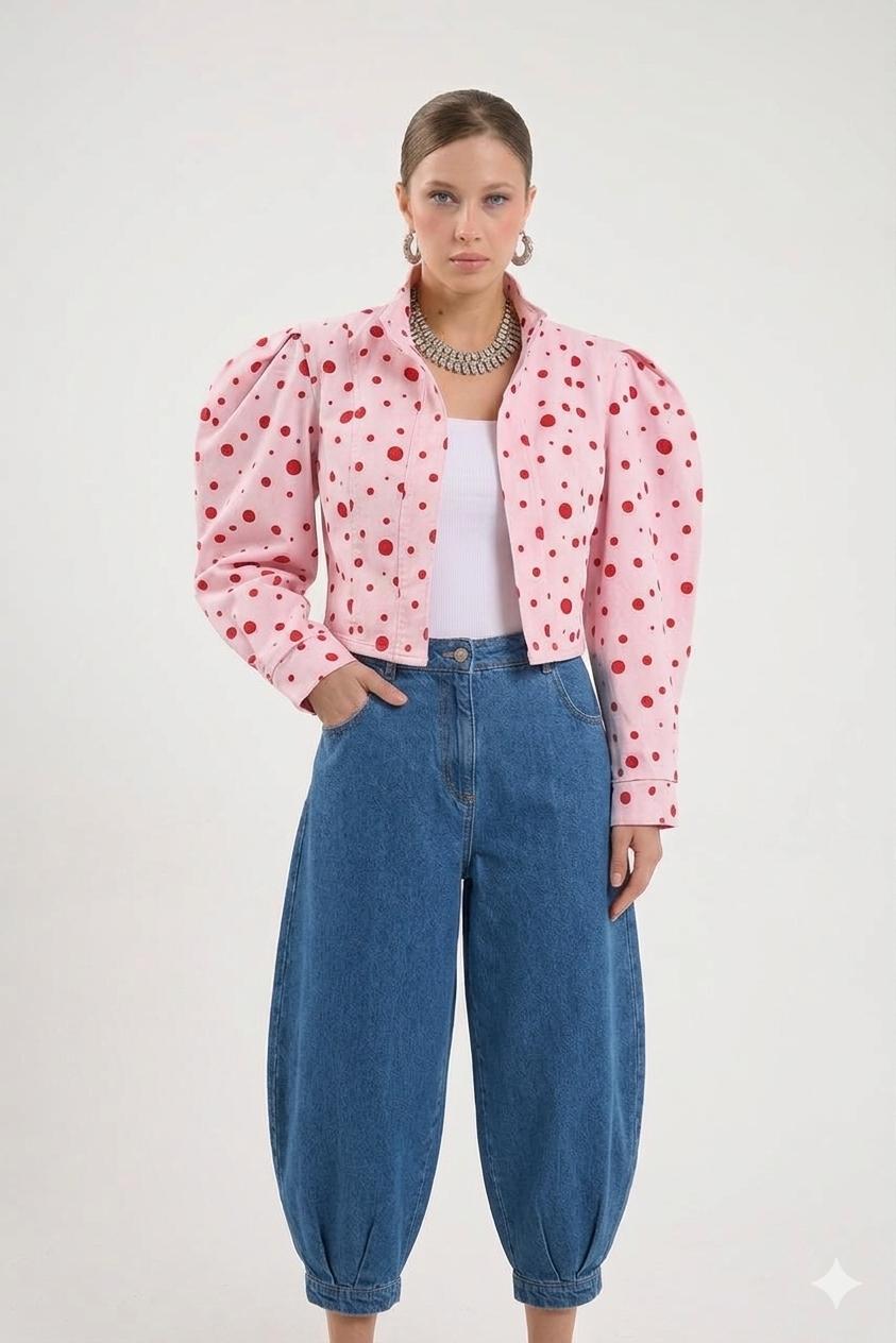 Jacket polka pink