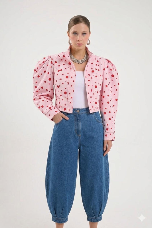 Jacket polka pink