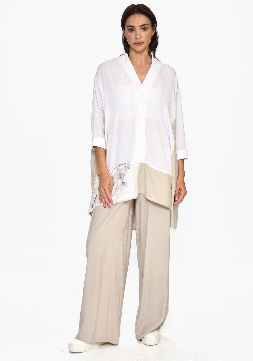Shirt white mix