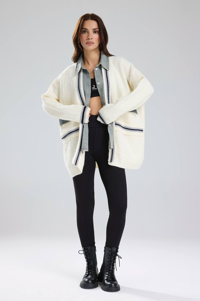 Offwhite fur denim jacket