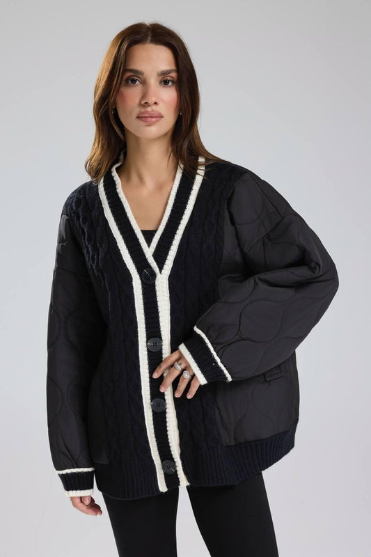 Black TW jacket piped white