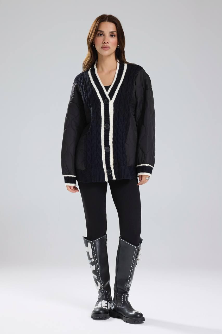 Black TW jacket piped white