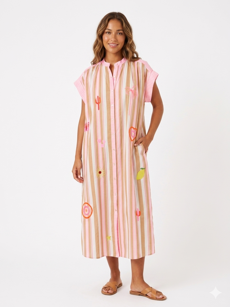 Shirt dress stripe