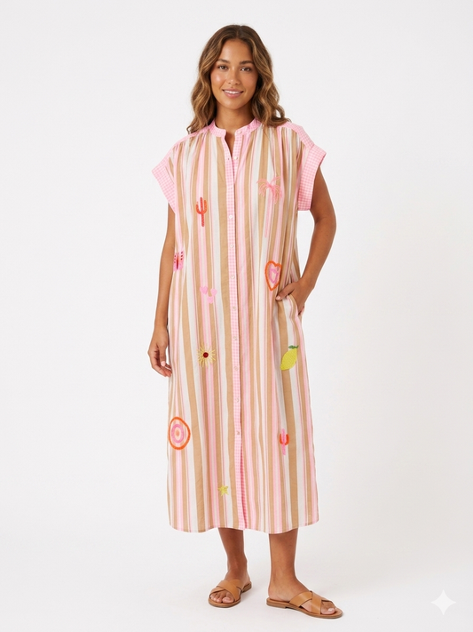 Shirt dress stripe