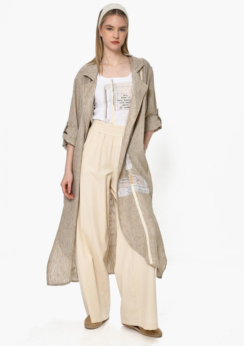 Cardigan beige mix