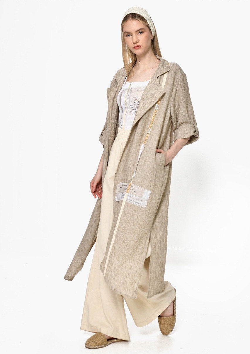 Cardigan beige mix