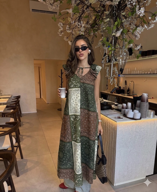 Dress bandana olive yellow