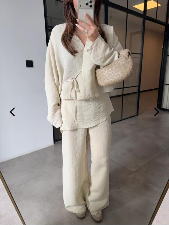 Set cross criss offwhite