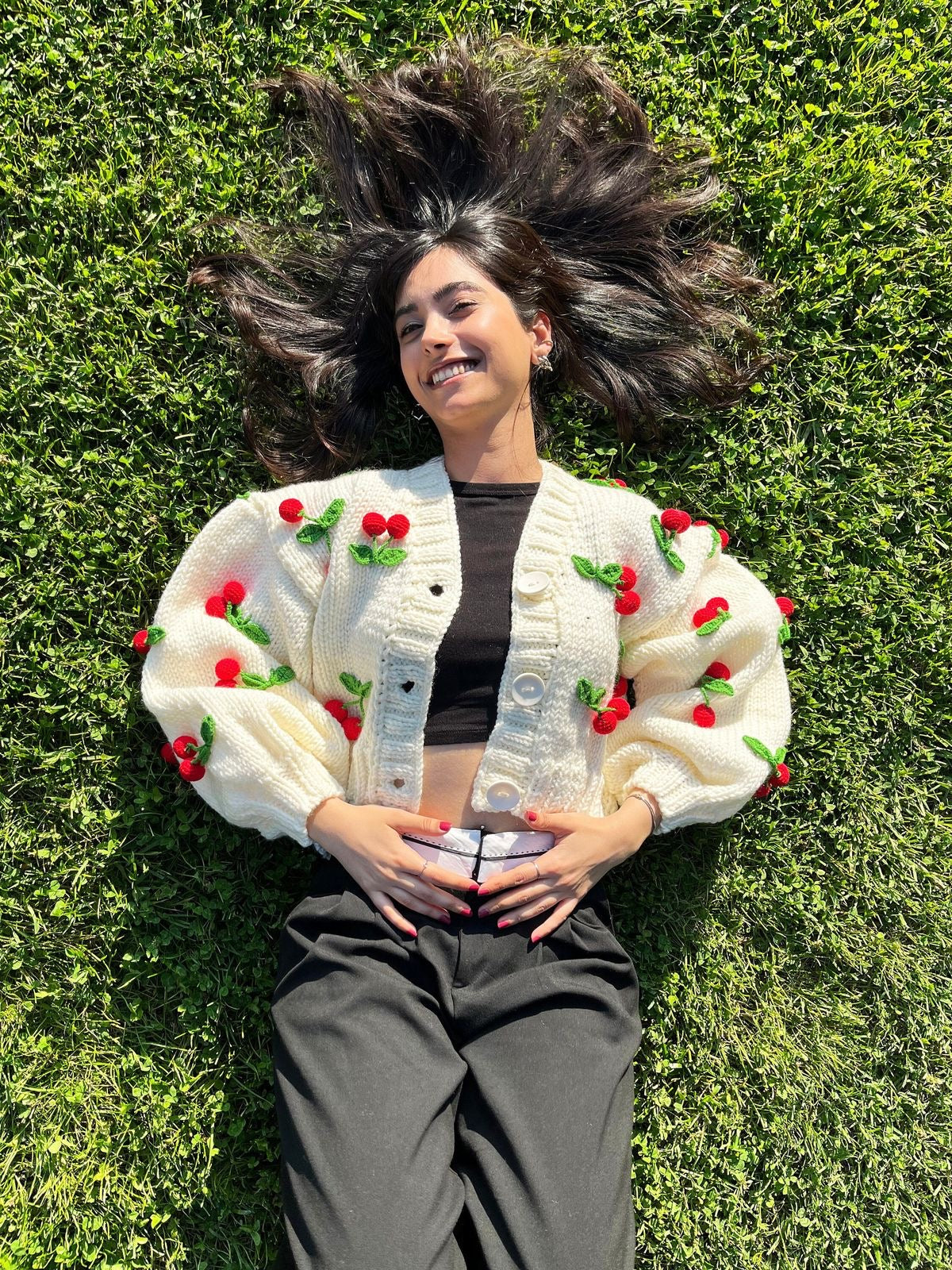 Cardigan white cherry