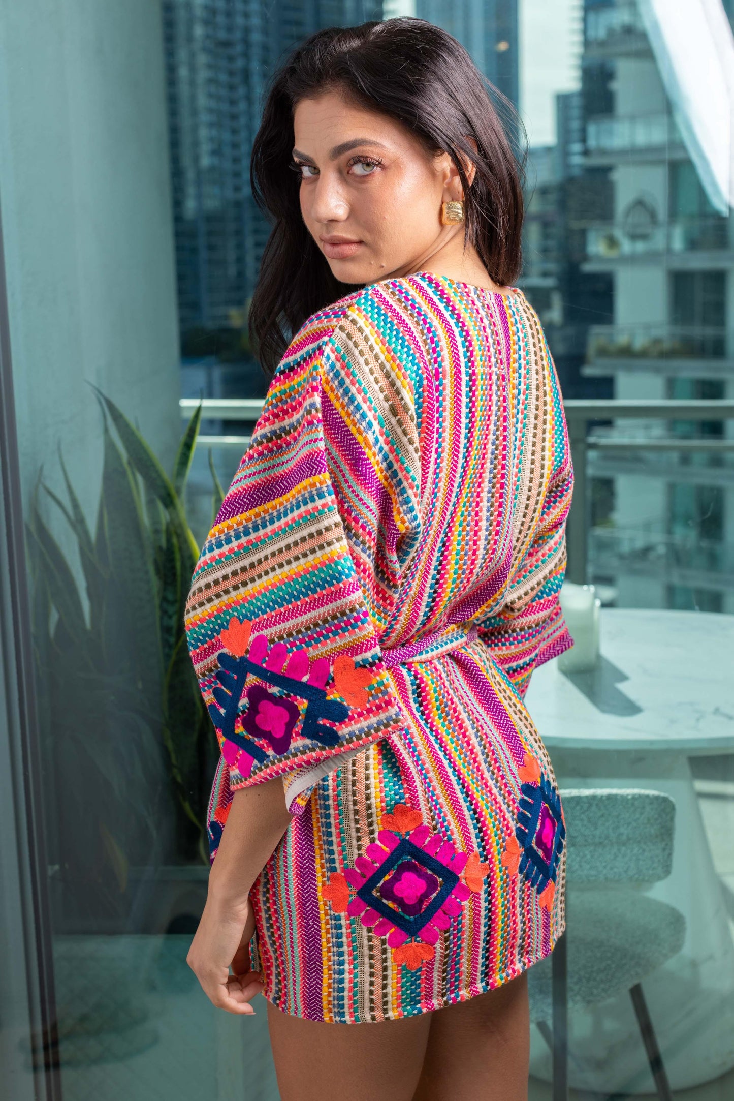 Jacket embroidery colorful