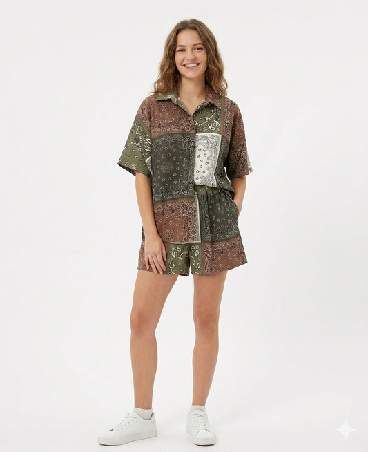 Set bandana olive